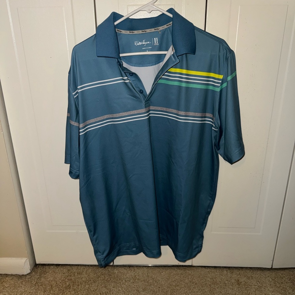 Walter Hagen Men's Blue Polo Shirt